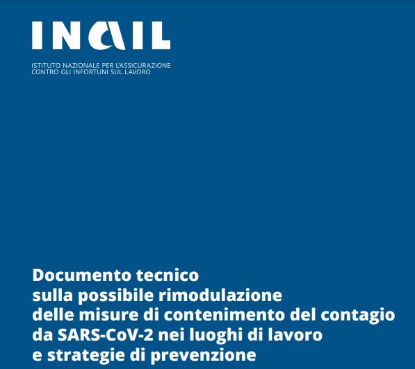 INAIL: misure di contenimento del contagio da COVID-19 nei luoghi di lavoro e strategie di prevenzione