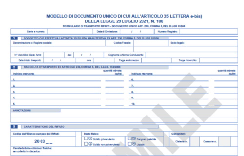 Nota del MiTE sul Formulario Unico per la pulizia manutentiva delle reti fognarie