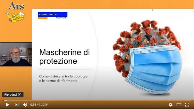 I WebinARS - i webinar di ARS Edizioni informatiche: "Mascherine protettive istruzioni per la produzione e l’uso consapevole"