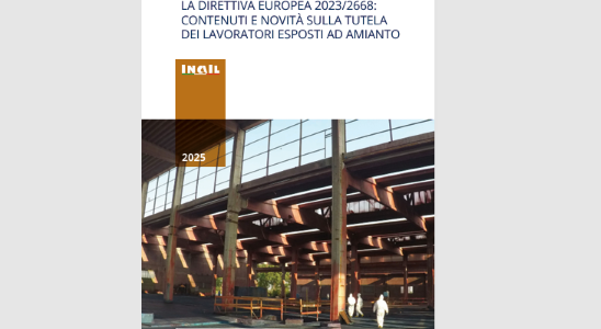 Amianto sul lavoro, guida INAIL alla direttiva UE 2023/2668